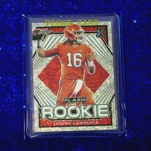 Trevor Lawrence Leaf Flash Bling Sparkle Rookie NFL Jaguars Card SSP
